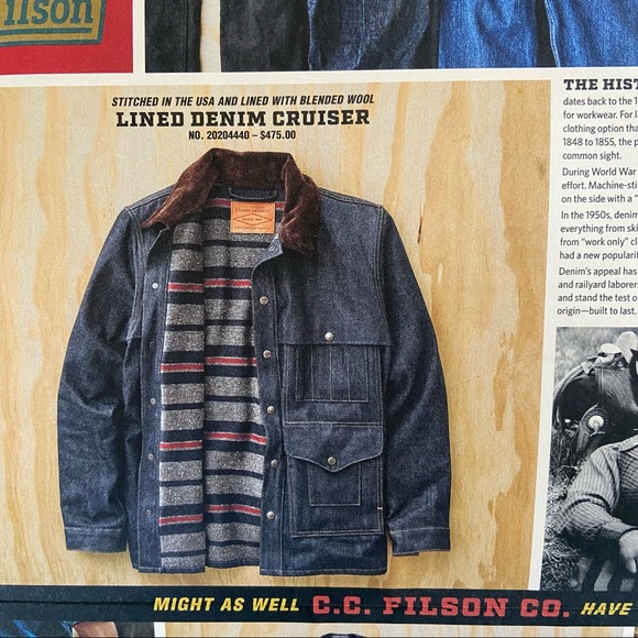 Filson Lined Denim Cruiser Jacket 